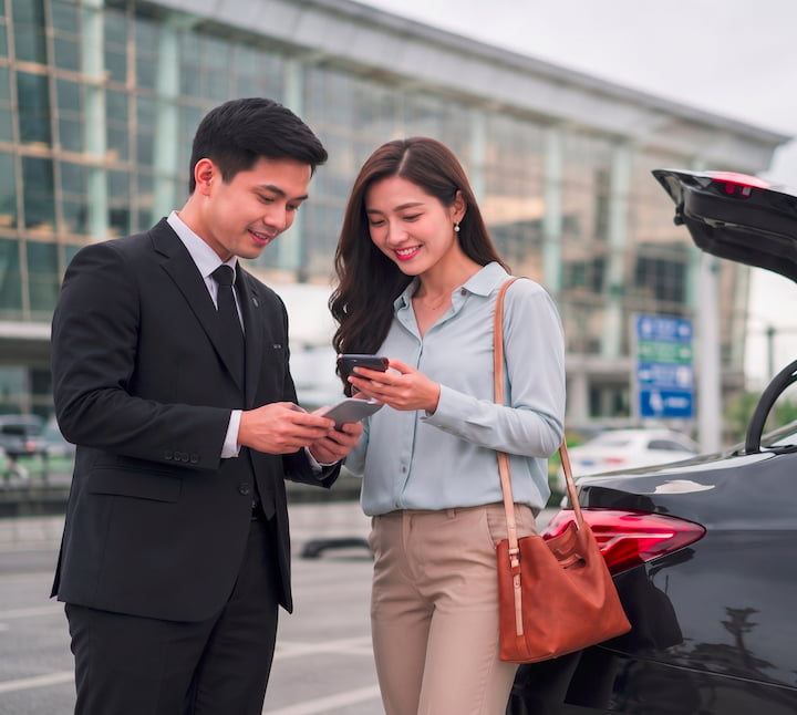 Travel agency professionals coordinating a client journey